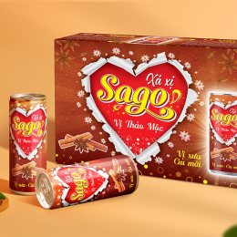 XÁ XỊ SAGO - VỊ THẢO MỘC ( Thùng 24 lon)