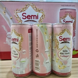 SEMI Sữa Đậu Nành Collagen ( Lốc 6 lon)